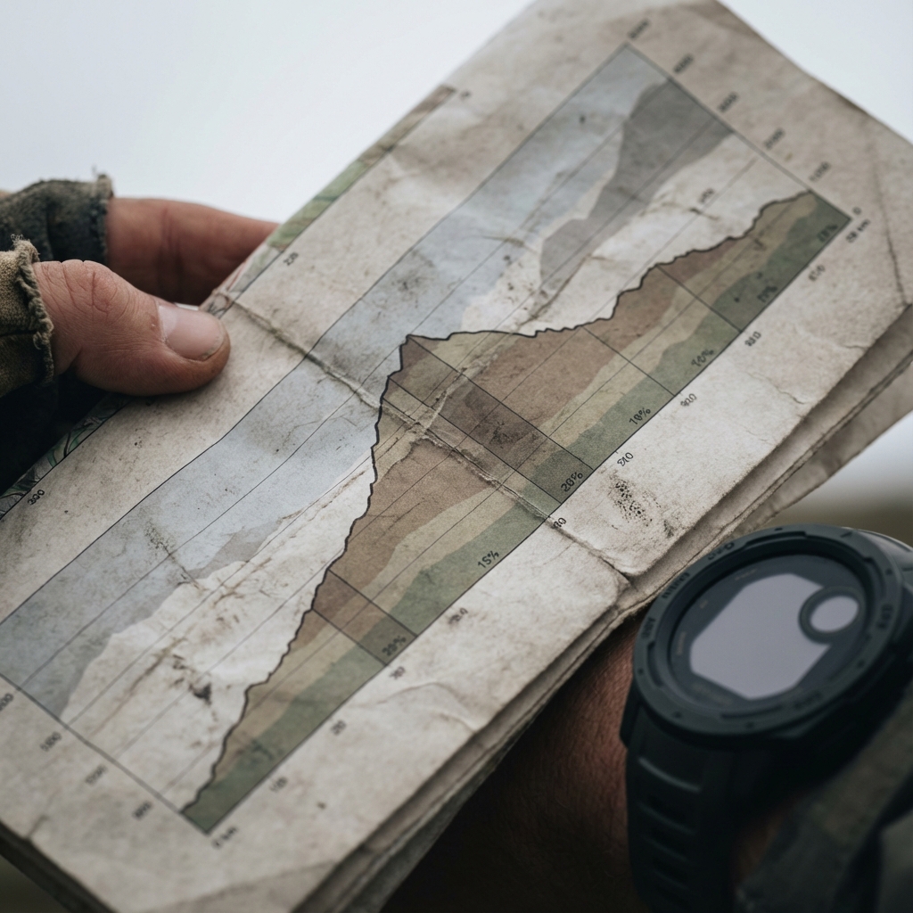 A detailed topographic elevation profile chart showing three different marathon courses with varying terrain