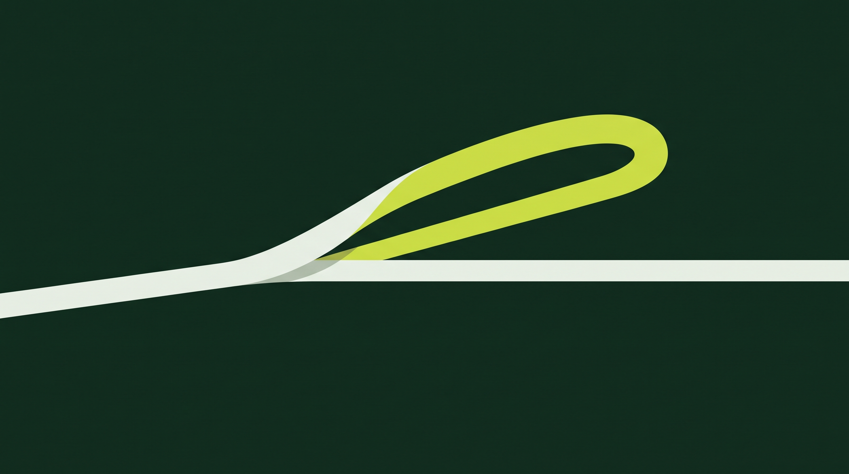 Flat illustration of a straight course route with a long hairpin detour looping away from it and rejoining further along
